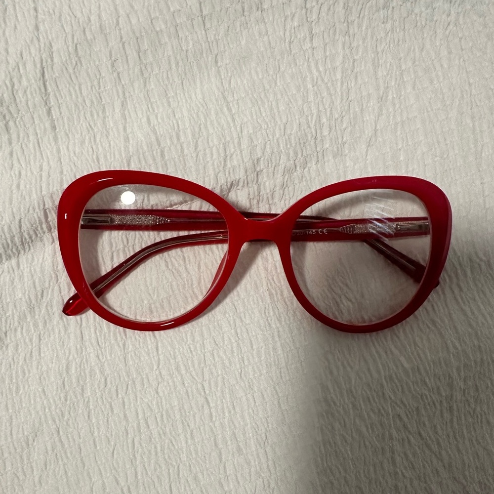 Chic Red Cat-Eye Glasses
